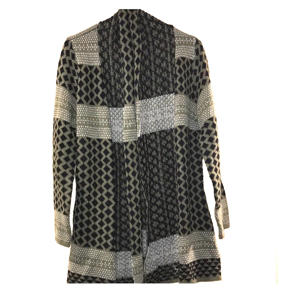 Green and Black sweater cardigan